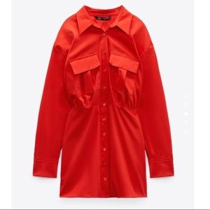 Zara poplin shirt dress